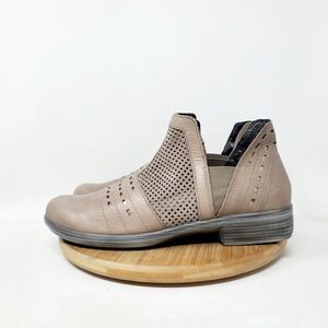 Naot Rivotra Boots Womens 38 Stone‎ Boho Western Moto Ankle Comfort Shoes